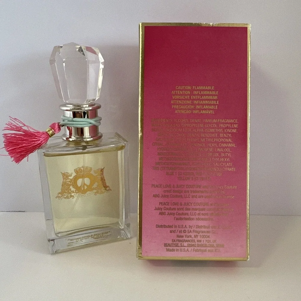 Peace Love & Juicy Couture Eau de Parfum Spray 3.4oz 100ml Womens Perfume wh Box